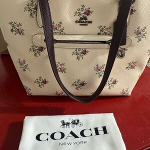 Coach Ivory Floral Shoulder Bag